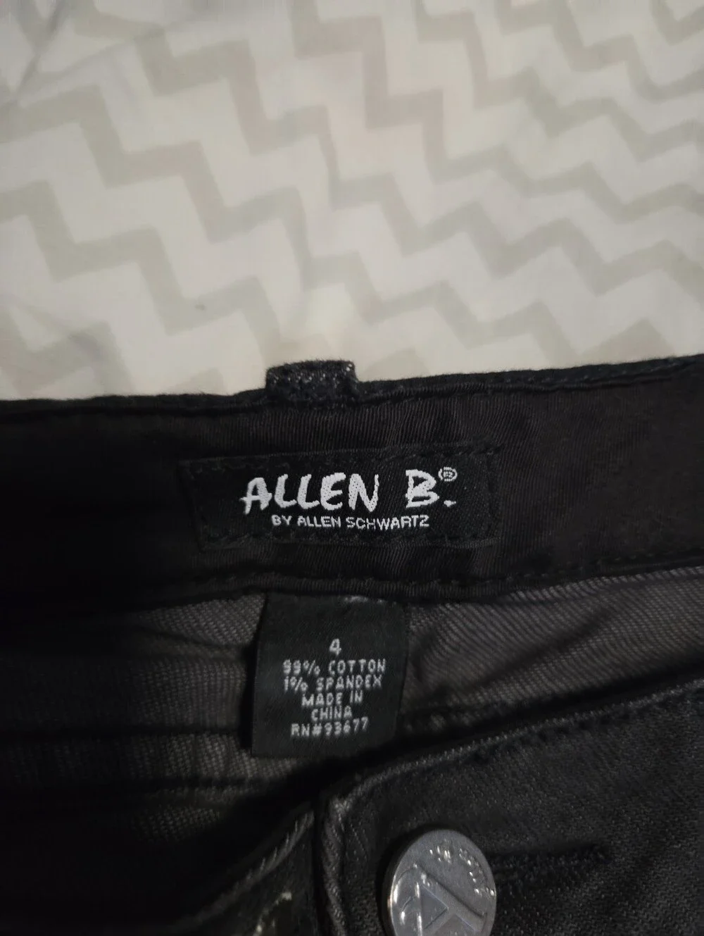 Y2K Deadstock Allen B Goth Punk Black Denim Studded Capris/Long Shorts
